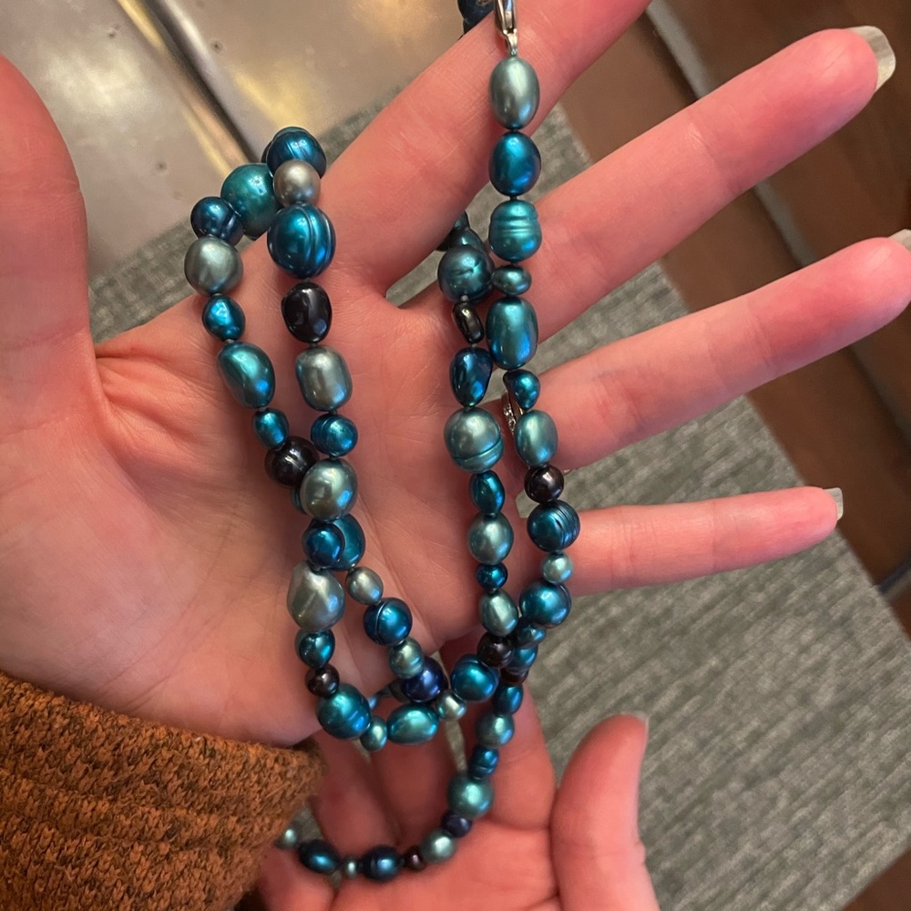 Honora Blue/Indigo Freshwater Pearl Soup Necklace